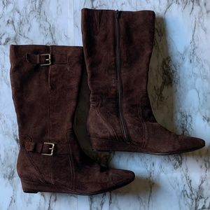 NWOB | Bandolino | Suede Wedge Heel Boots | 9.5